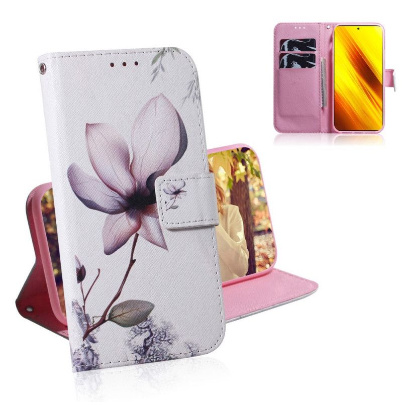 Housse Xiaomi Poco X3 Fleur Vieux Rose