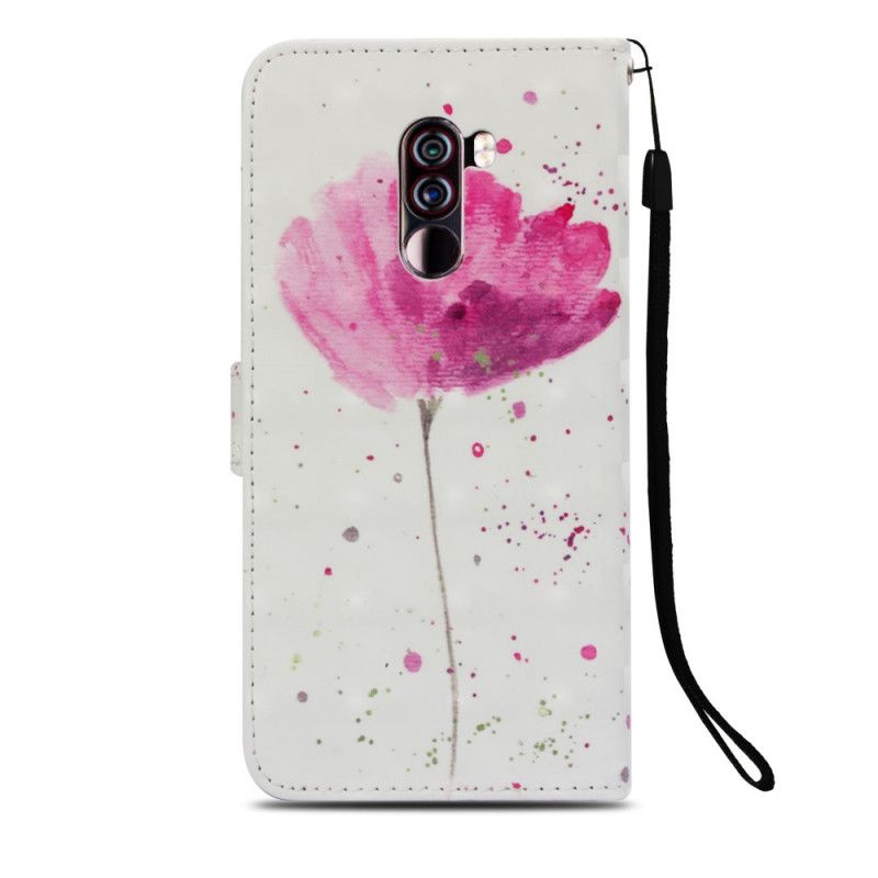 Étui Housse Xiaomi Pocophone F1 Coquelicot Aquarelle