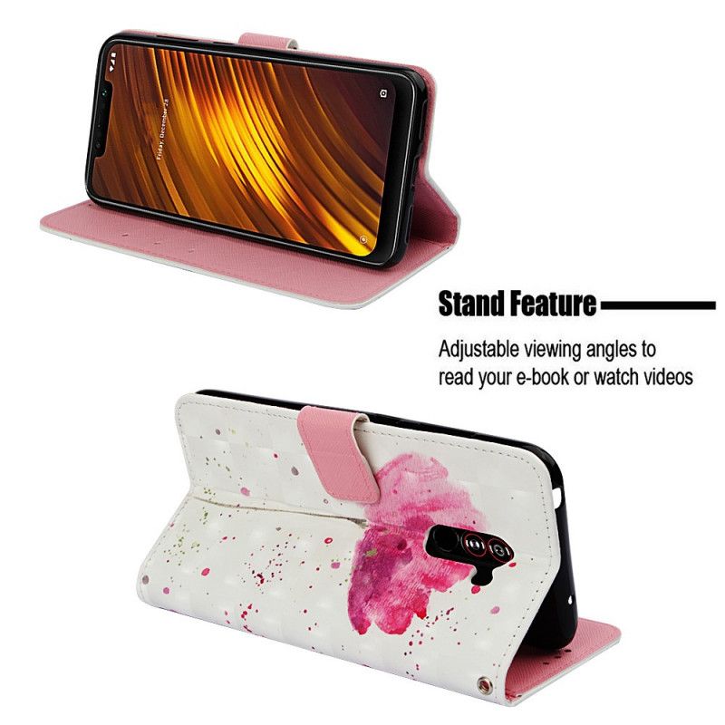 Étui Housse Xiaomi Pocophone F1 Coquelicot Aquarelle