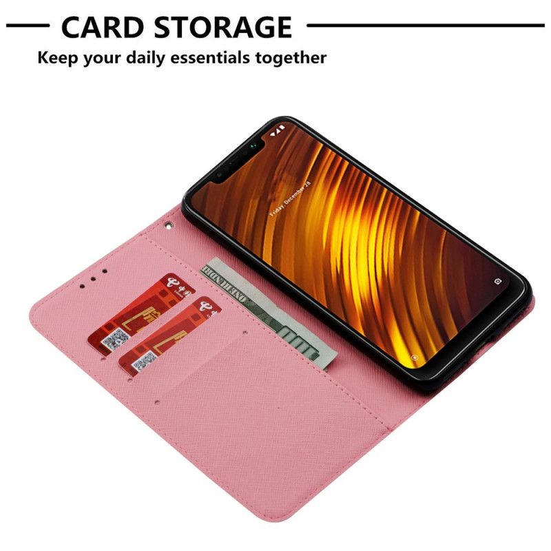 Étui Housse Xiaomi Pocophone F1 Coquelicot Aquarelle