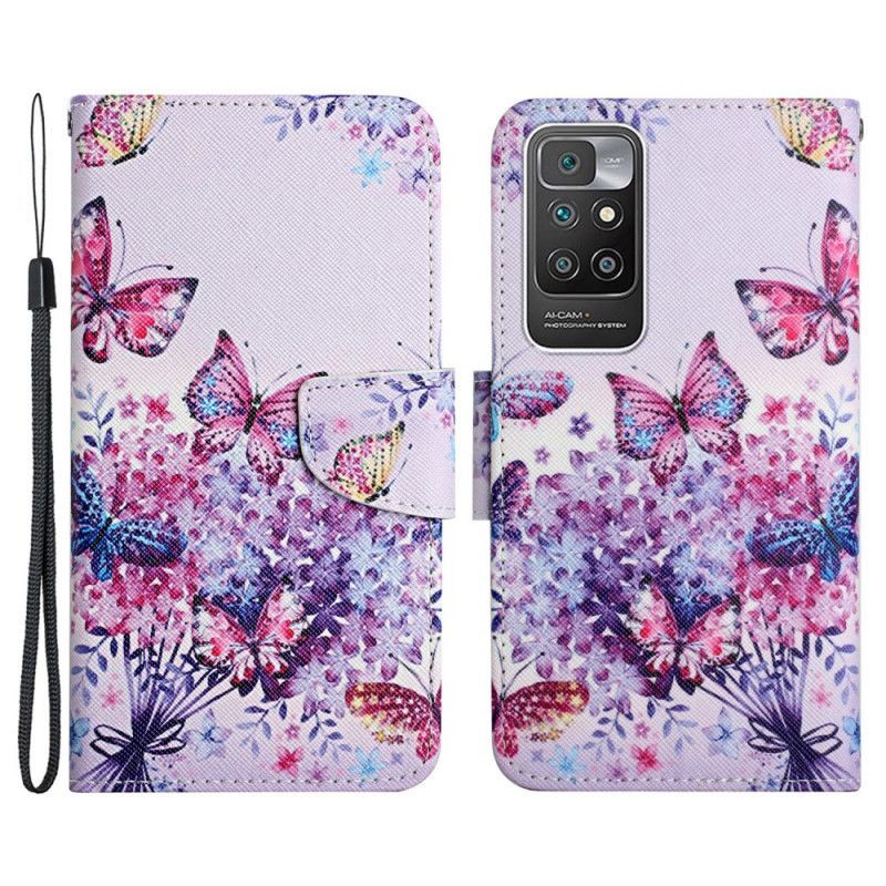 Housse Xiaomi Redmi 10 Bouquet De Fleurs Et Papillons