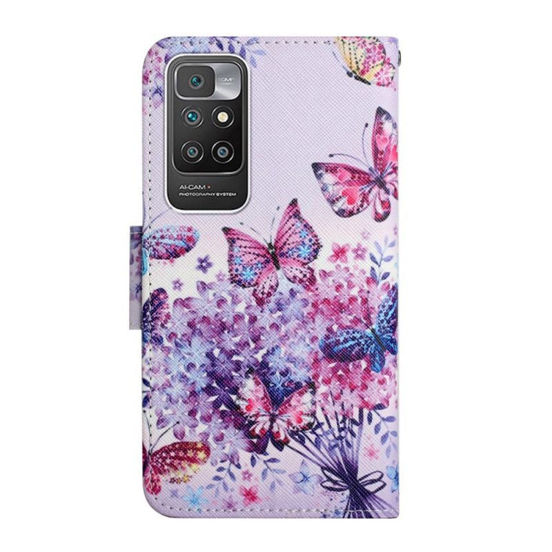 Housse Xiaomi Redmi 10 Bouquet De Fleurs Et Papillons