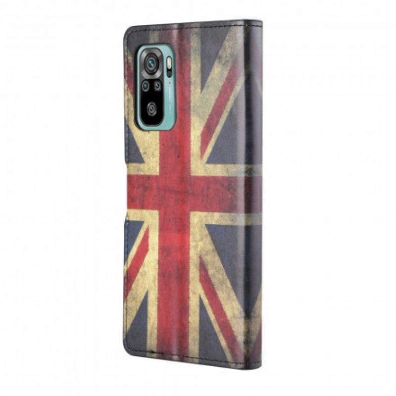 Housse Xiaomi Redmi 10 Drapeau Angleterre À Lanière