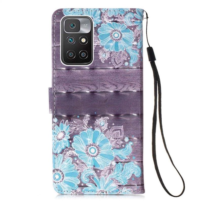 Housse Xiaomi Redmi 10 Fleurs Bleues