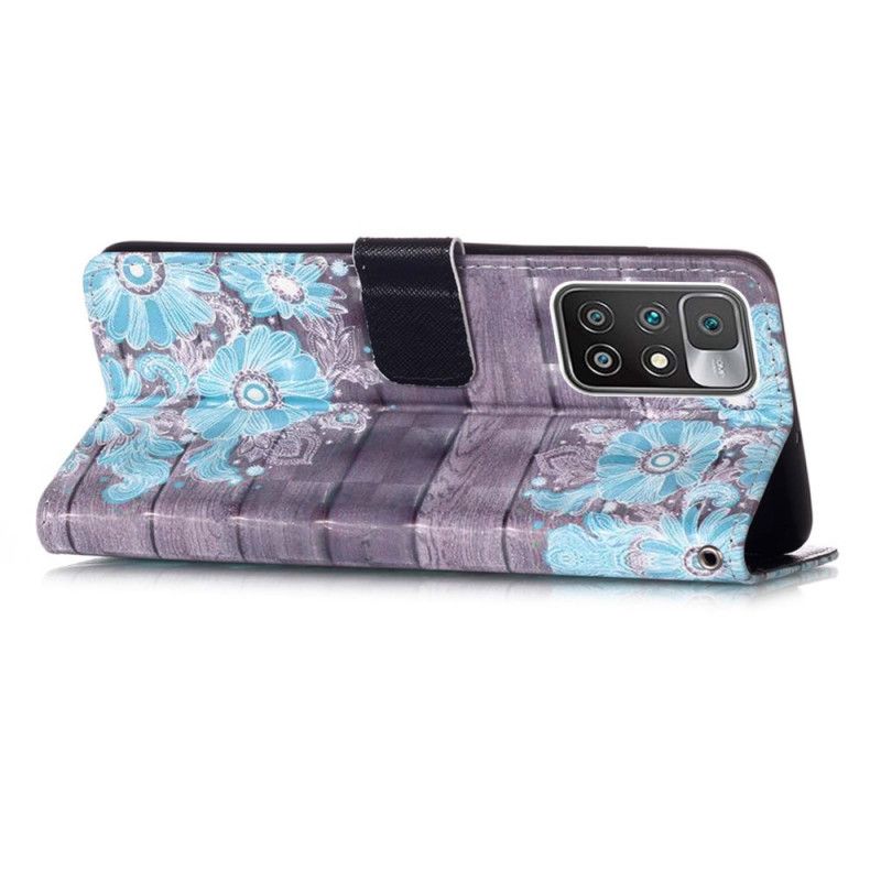 Housse Xiaomi Redmi 10 Fleurs Bleues