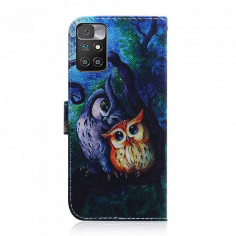 Housse Xiaomi Redmi 10 Peinture De Hiboux