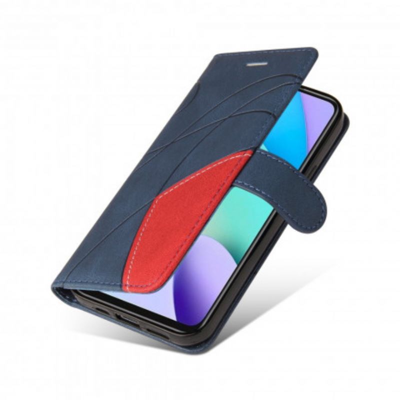 Housse Xiaomi Redmi 10 Simili Cuir Bicolore Signature