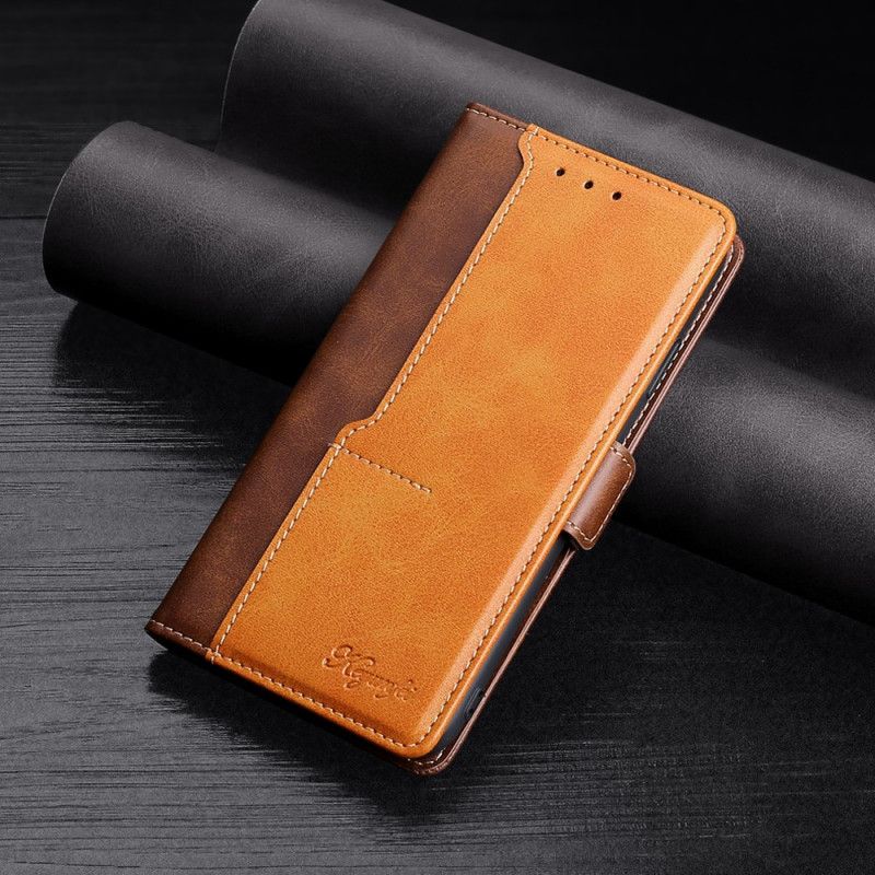 Housse Xiaomi Redmi 10 Style Cuir Bicolore