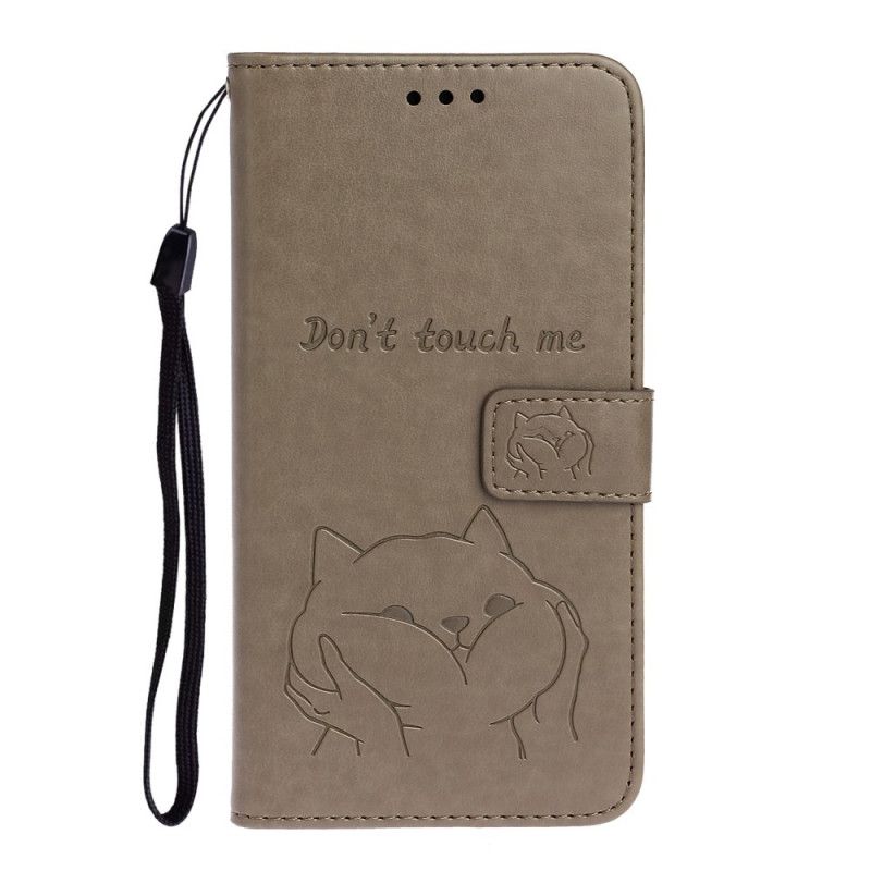 Étui Housse Xiaomi Redmi 8 Cat Don't Touch Me À Lanière