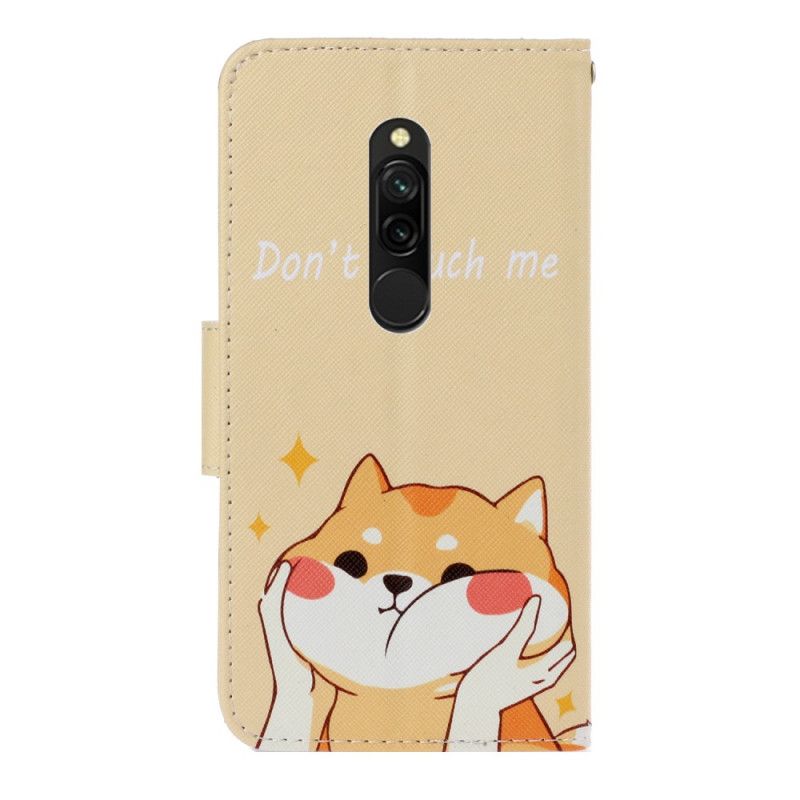 Housse Xiaomi Redmi 8 Chat Don't Touch Me À Lanière