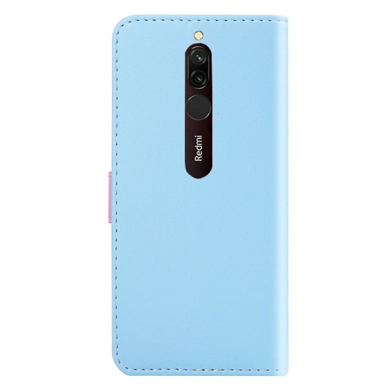 Housse Xiaomi Redmi 8 Effet Cuir Tricolore