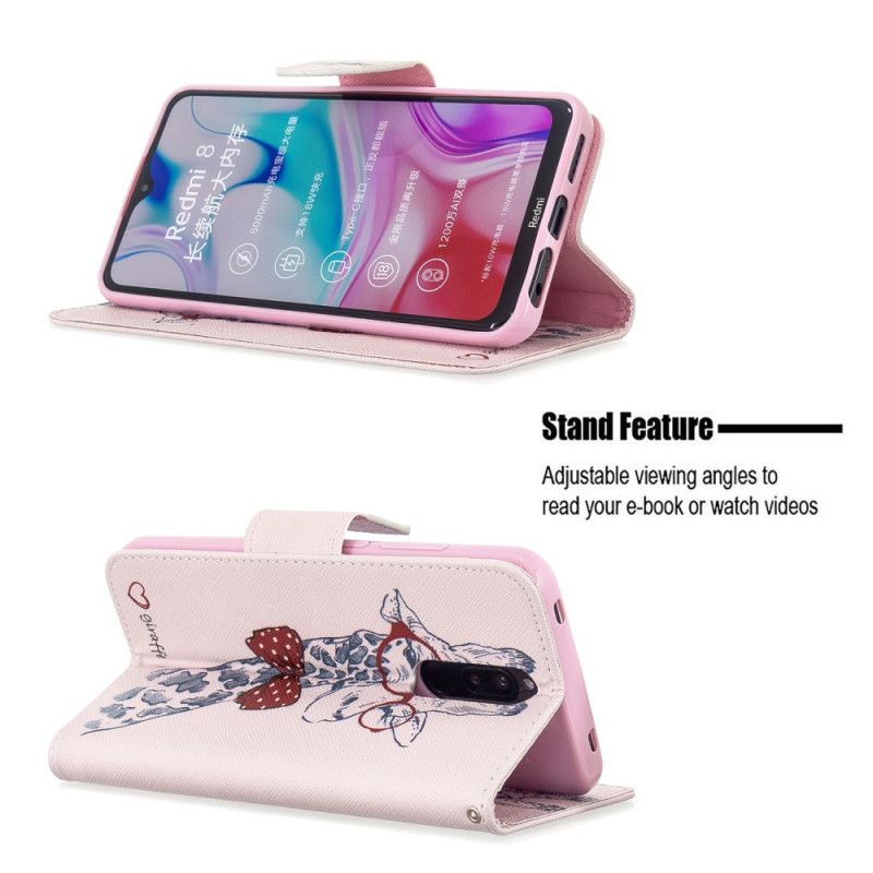 Housse Xiaomi Redmi 8 Girafe Intello