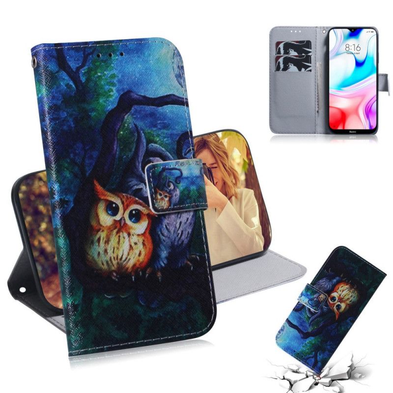 Housse Xiaomi Redmi 8 Peinture De Hiboux