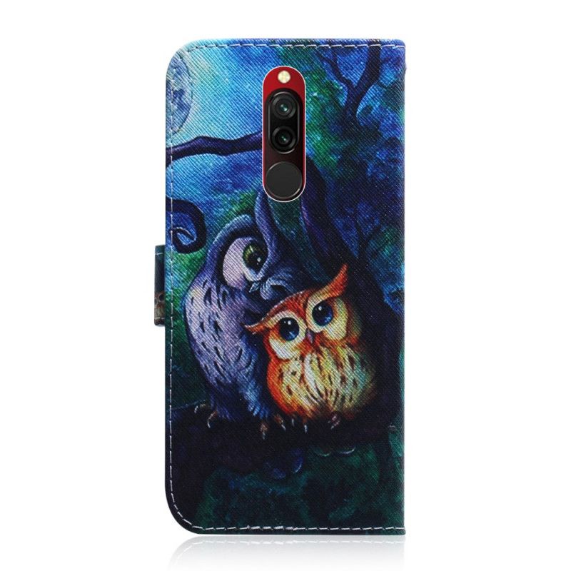 Housse Xiaomi Redmi 8 Peinture De Hiboux