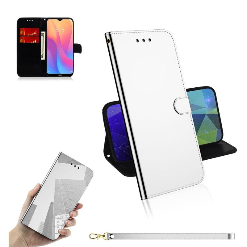 Housse Xiaomi Redmi 8 Simili Cuir Couverture Miroir