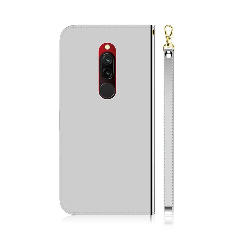 Housse Xiaomi Redmi 8 Simili Cuir Couverture Miroir