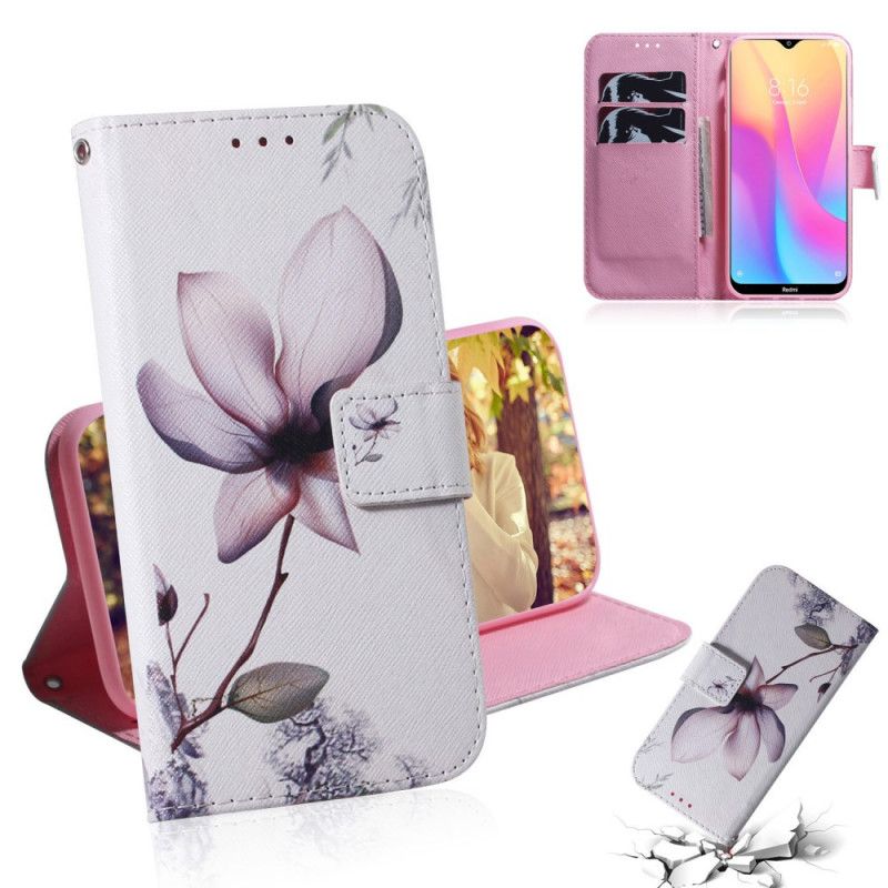 Housse Xiaomi Redmi 8a Fleur Vieux Rose