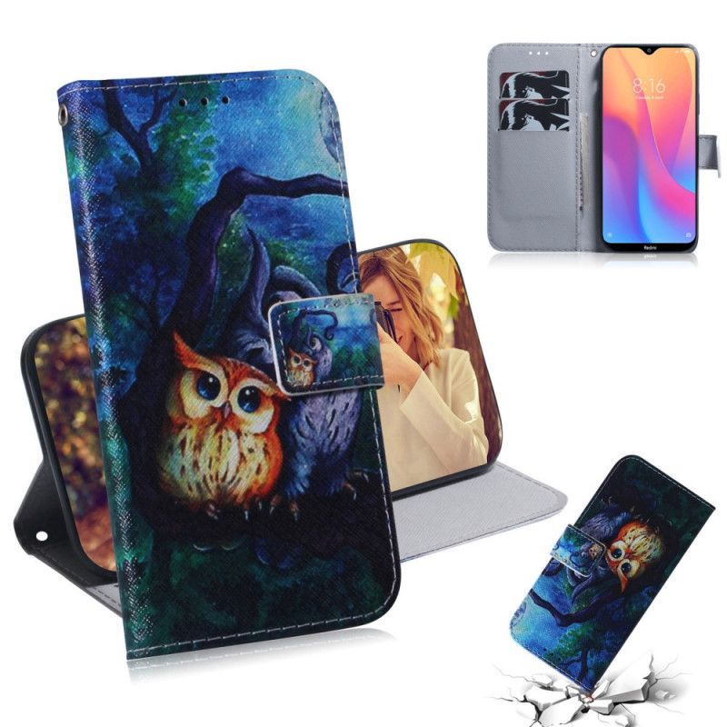 Housse Xiaomi Redmi 8a Peinture De Hiboux