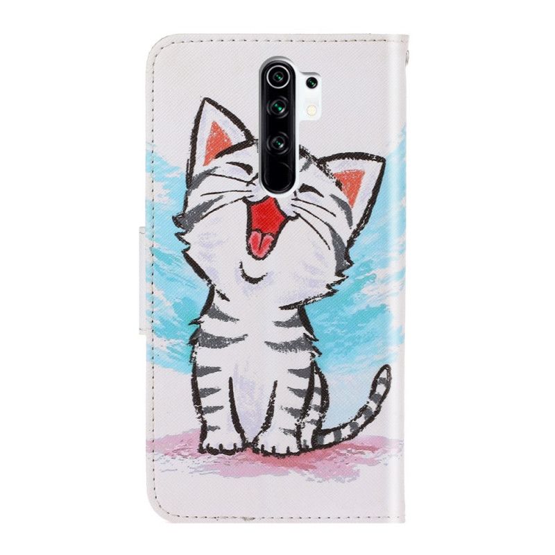 Housse Xiaomi Redmi 9 Chaton Couleur À Lanière