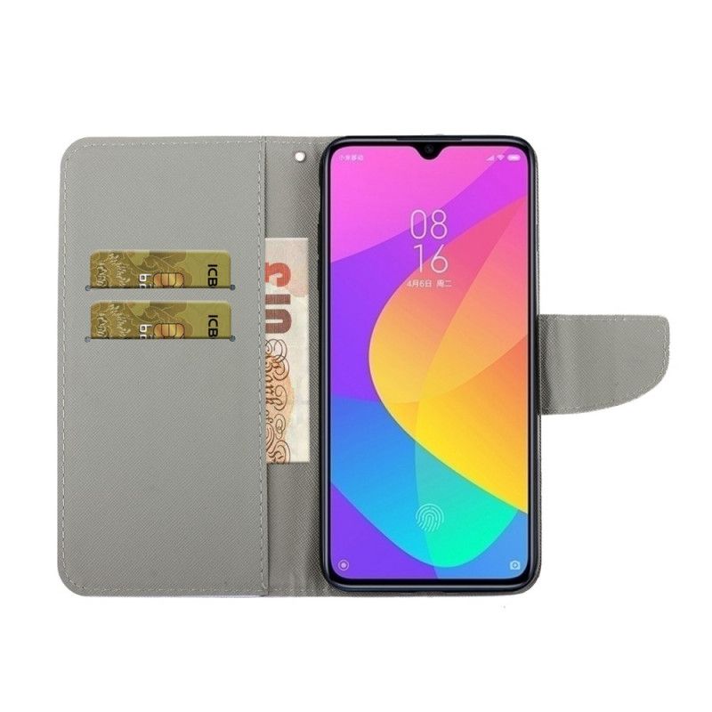 Housse Xiaomi Redmi 9 Chaton Couleur À Lanière