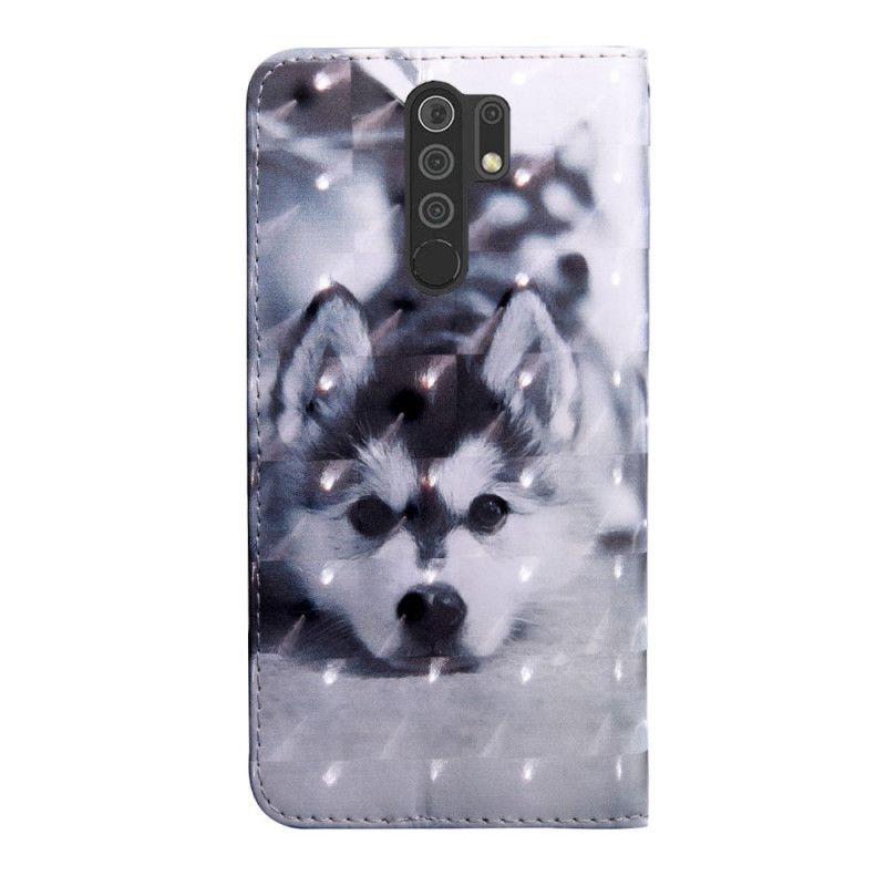 Housse Xiaomi Redmi 9 Chien Noir Et Blanc