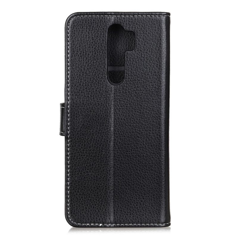 Housse Xiaomi Redmi 9 Effet Cuir Litchi Coutures