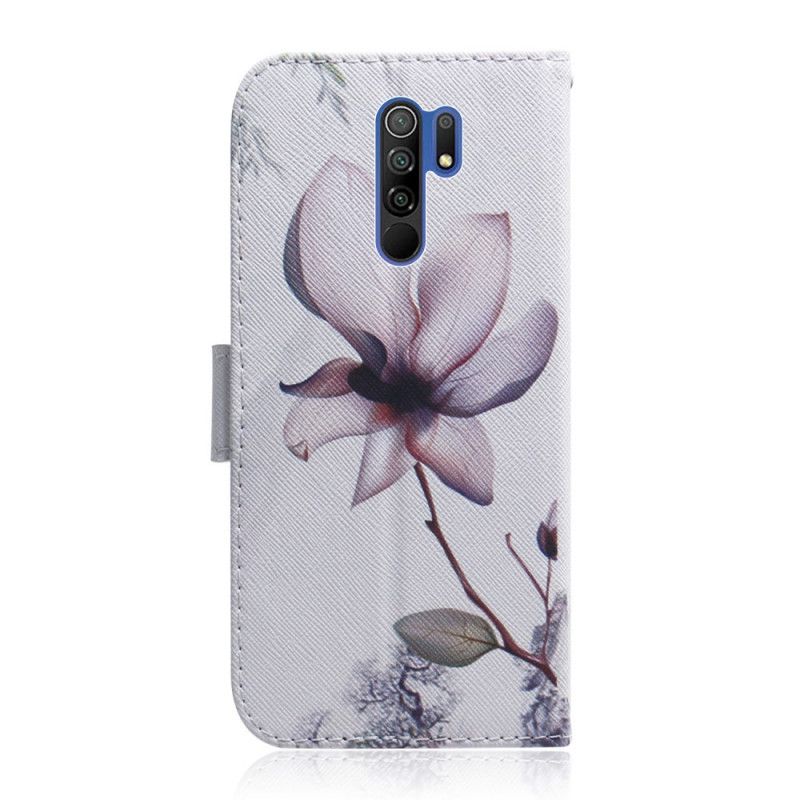 Housse Xiaomi Redmi 9 Fleur Vieux Rose