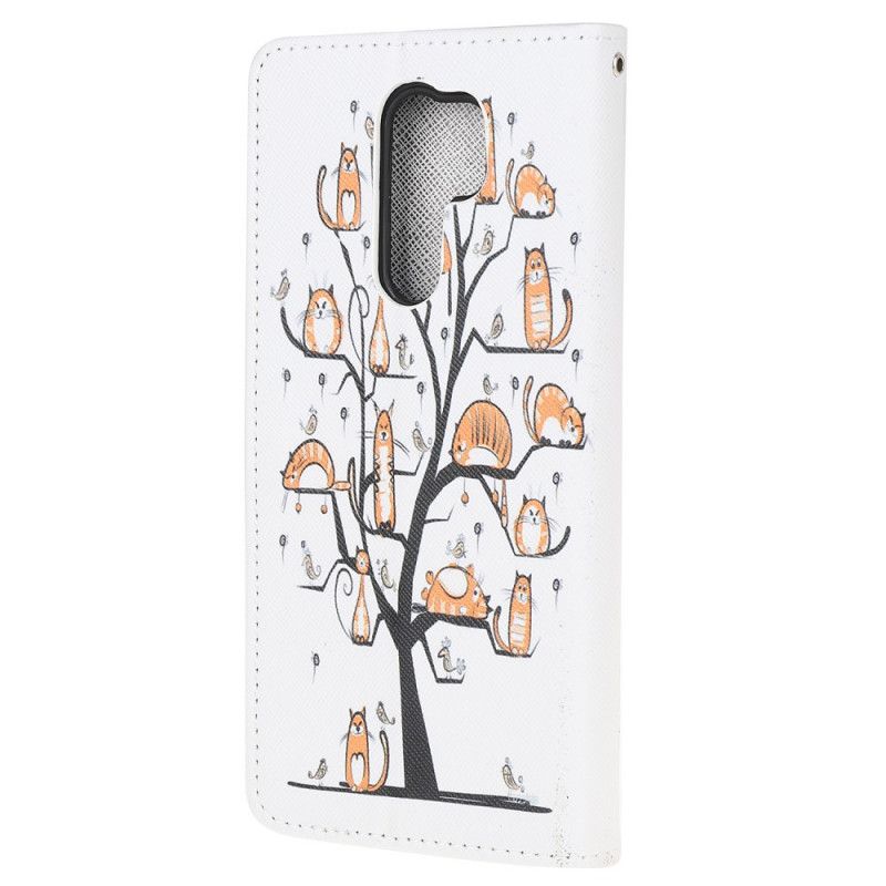 Housse Xiaomi Redmi 9 Funky Cats À Lanière