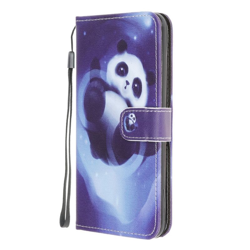 Housse Xiaomi Redmi 9 Panda Space À Lanière