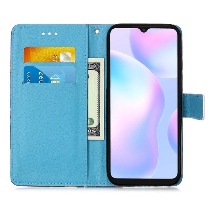 Étui Housse Xiaomi Redmi 9a Love Butterflies À Lanière