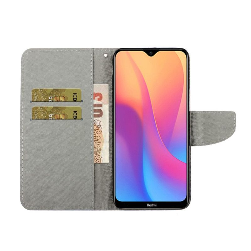 Étui Housse Xiaomi Redmi 9a Never Stop Dreaming Marine À Lanière