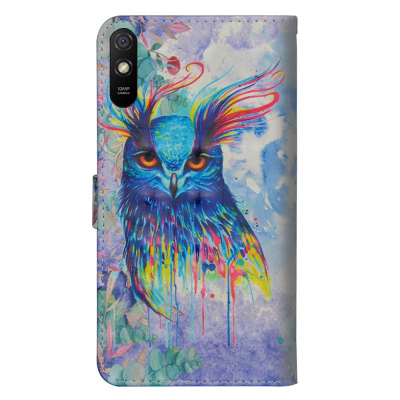 Étui Housse Xiaomi Redmi 9a Oiseau Aquarelle