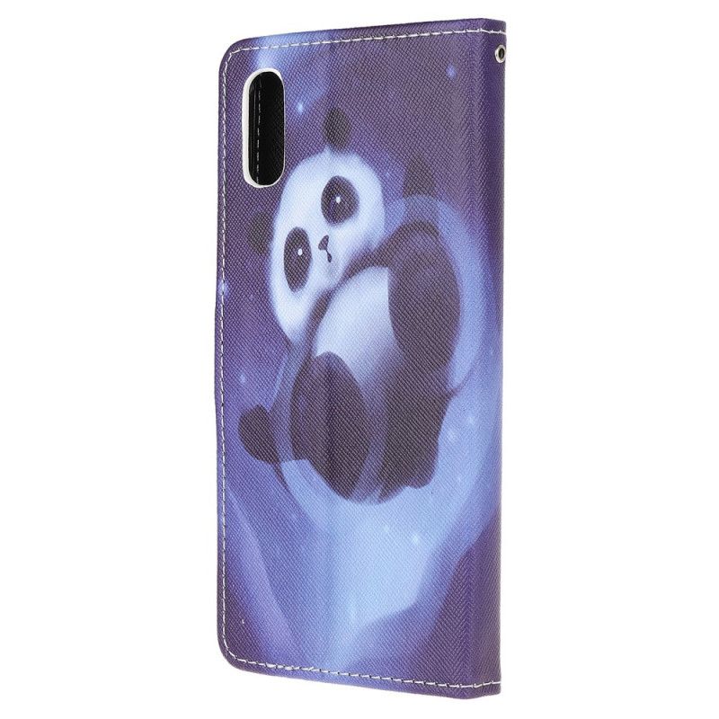 Housse Xiaomi Redmi 9a Panda Space À Lanière
