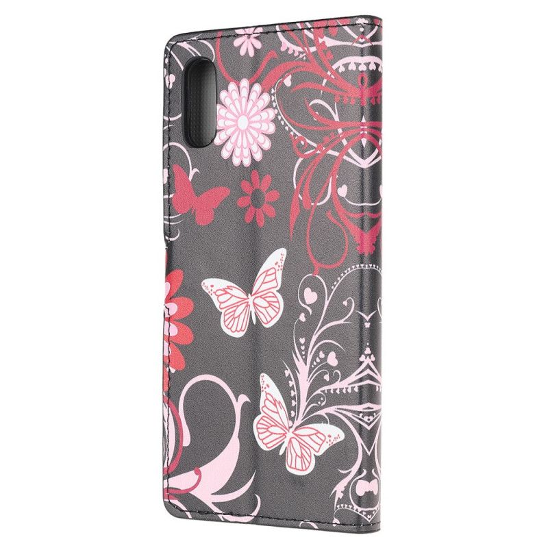 Housse Xiaomi Redmi 9a Papillons Et Fleurs