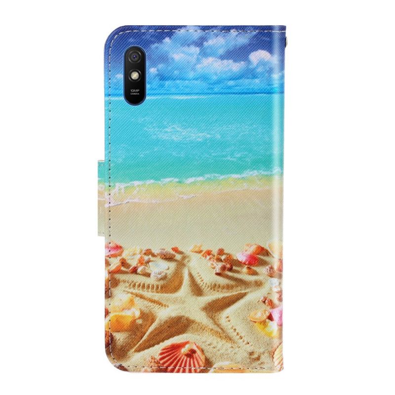 Étui Housse Xiaomi Redmi 9a Plage À Lanière