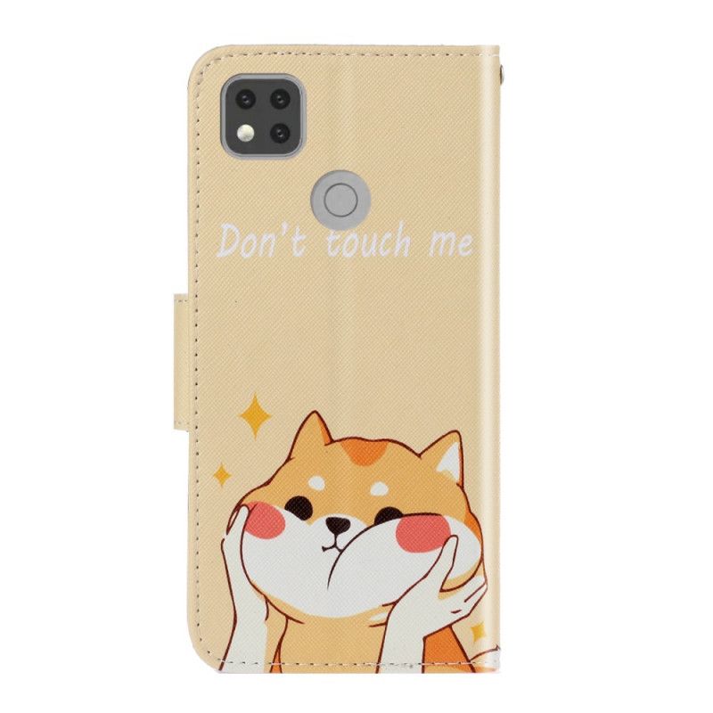 Housse Xiaomi Redmi 9c Chat Don't Touch Me À Lanière