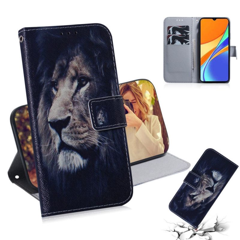 Étui Housse Xiaomi Redmi 9c Dreaming Lion