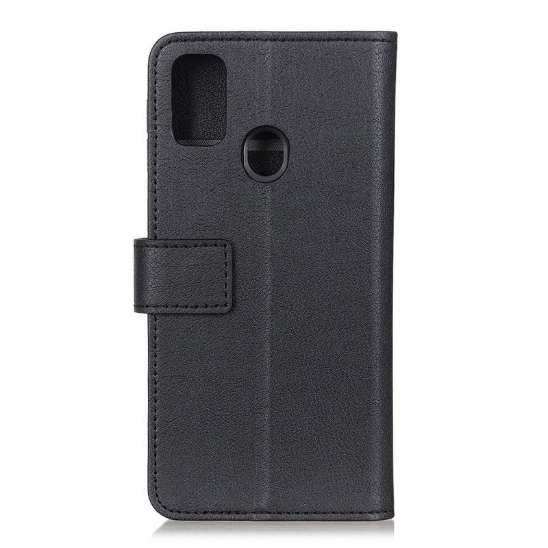 Housse Xiaomi Redmi 9c Effet Cuir Brillant Simple