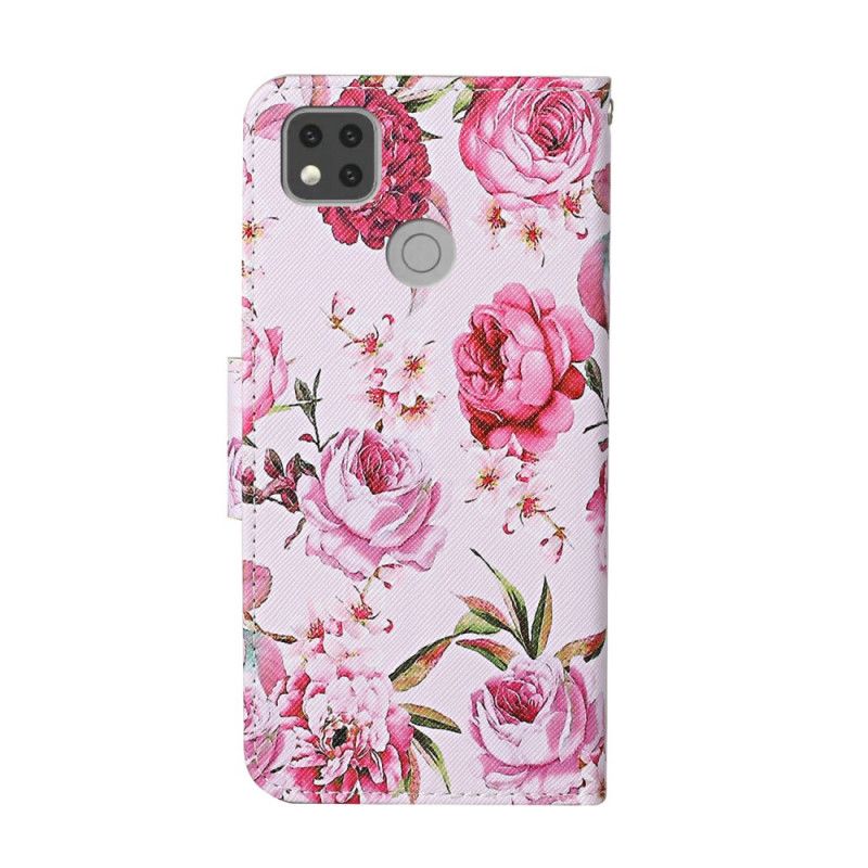 Étui Housse Xiaomi Redmi 9c Fleurs Liberty Rétro