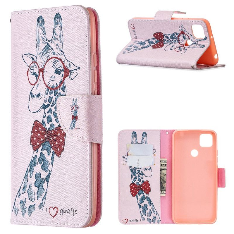 Housse Xiaomi Redmi 9c Girafe Intello