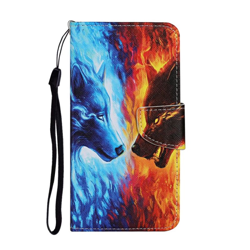 Housse Xiaomi Redmi 9c Loup De Glace Et De Feu