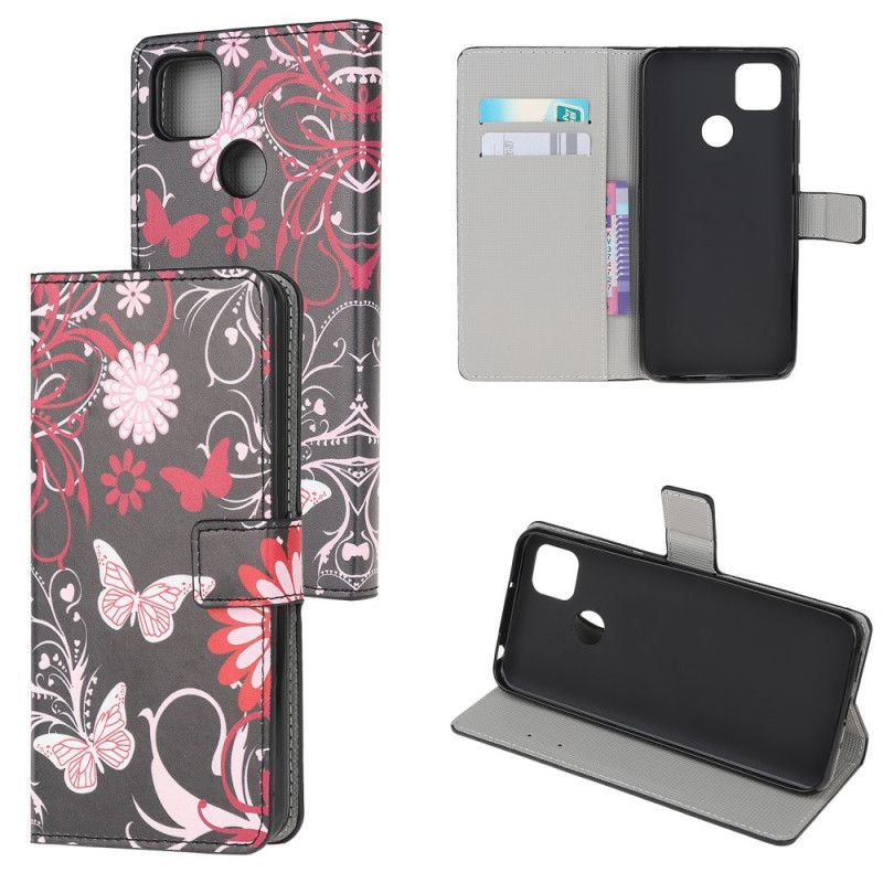 Housse Xiaomi Redmi 9c Papillons Et Fleurs