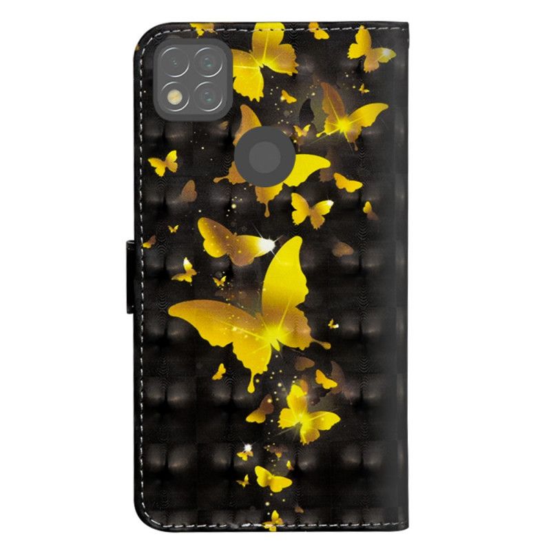 Housse Xiaomi Redmi 9c Papillons Jaunes