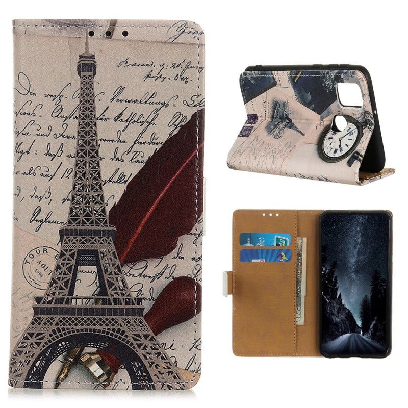Étui Housse Xiaomi Redmi 9c Tour Eiffel Du Poète