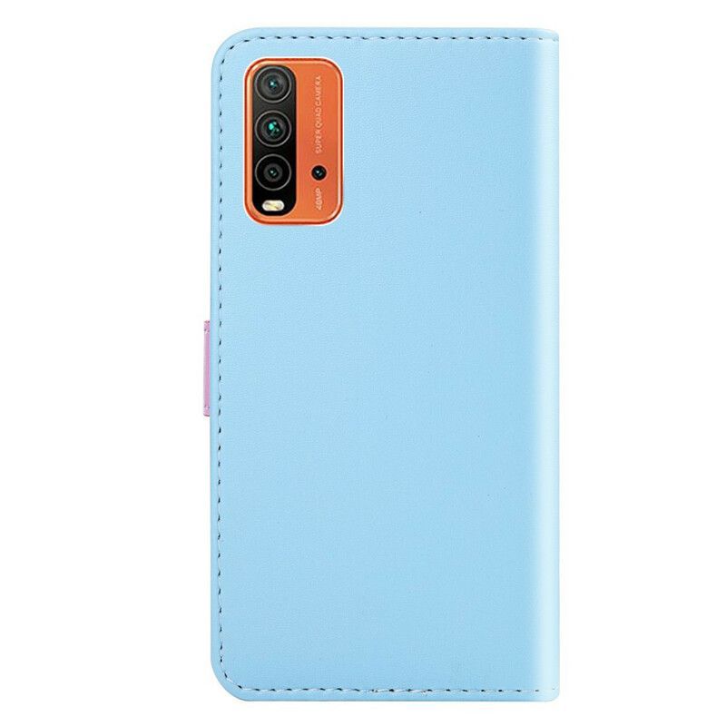 Housse Xiaomi Redmi 9T Effet Cuir Tricolore