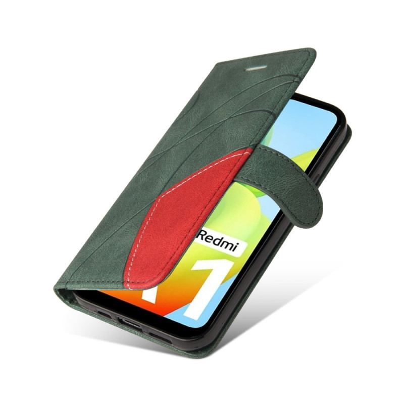 Housse Xiaomi Redmi A1 Simili Cuir Bicolore Signature
