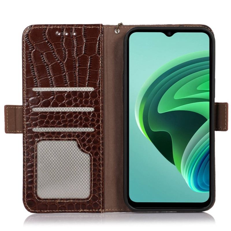 Housse Xiaomi Redmi A1 Style Crocodile RFID