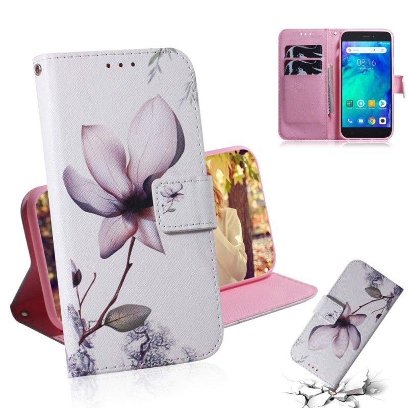 Housse Xiaomi Redmi Go Fleur Vieux Rose