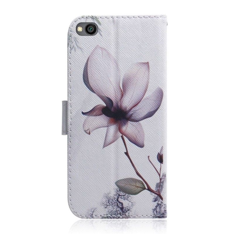 Housse Xiaomi Redmi Go Fleur Vieux Rose