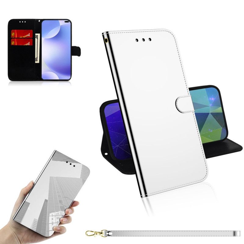 Housse Xiaomi Redmi K30 Simili Cuir Couverture Miroir